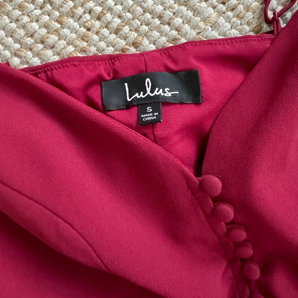 Lulu’s You Found Me Wine Red Maxi Dress, Size S - Picture 9 of 10